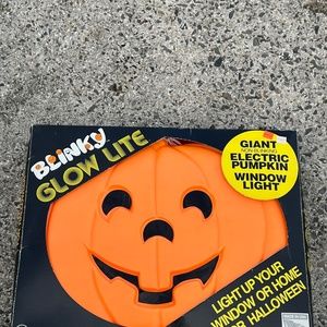 Vintage Blinky Glow Lite Electric Pumpkin Jack O Lantern Free Ship